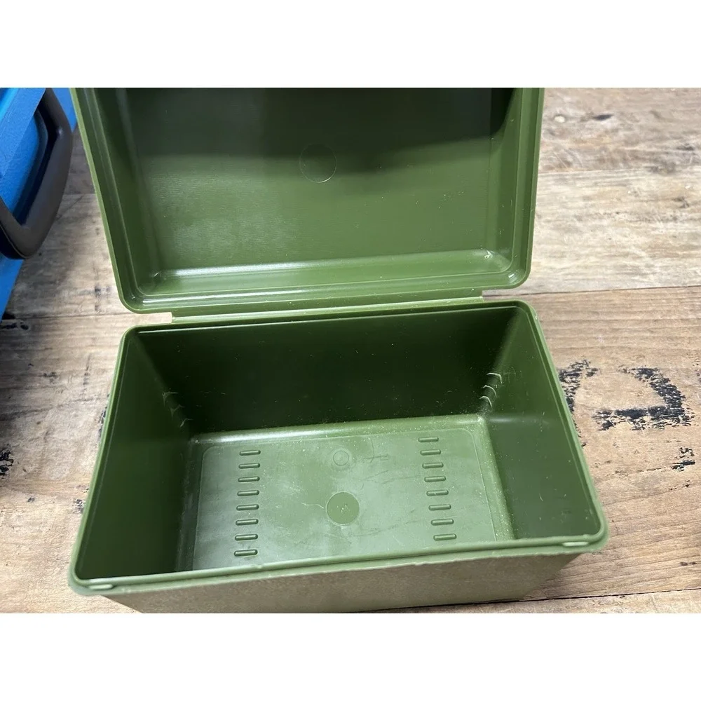 Vintage 70's Retro Green Sterling Plastic MCM Recipe Card File Index Catalog Box